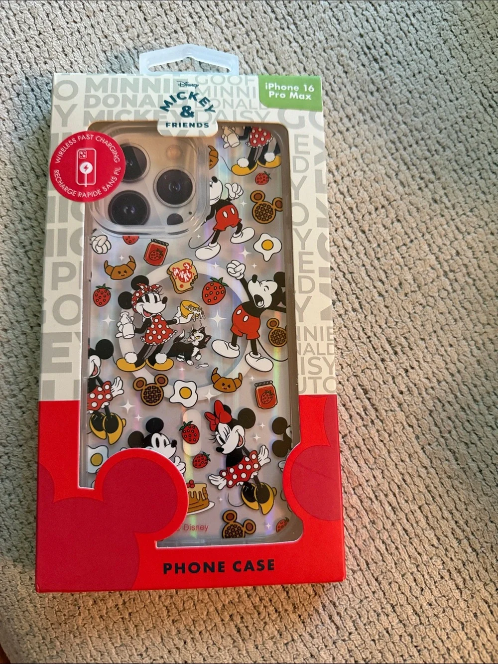 Disney Minnie & Mickey Clear iPhone 16 Pro Max Case - Red Accents